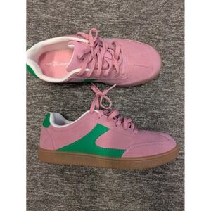 No Boundaries Womens Pink Green Colorblock Sneakers Size 6